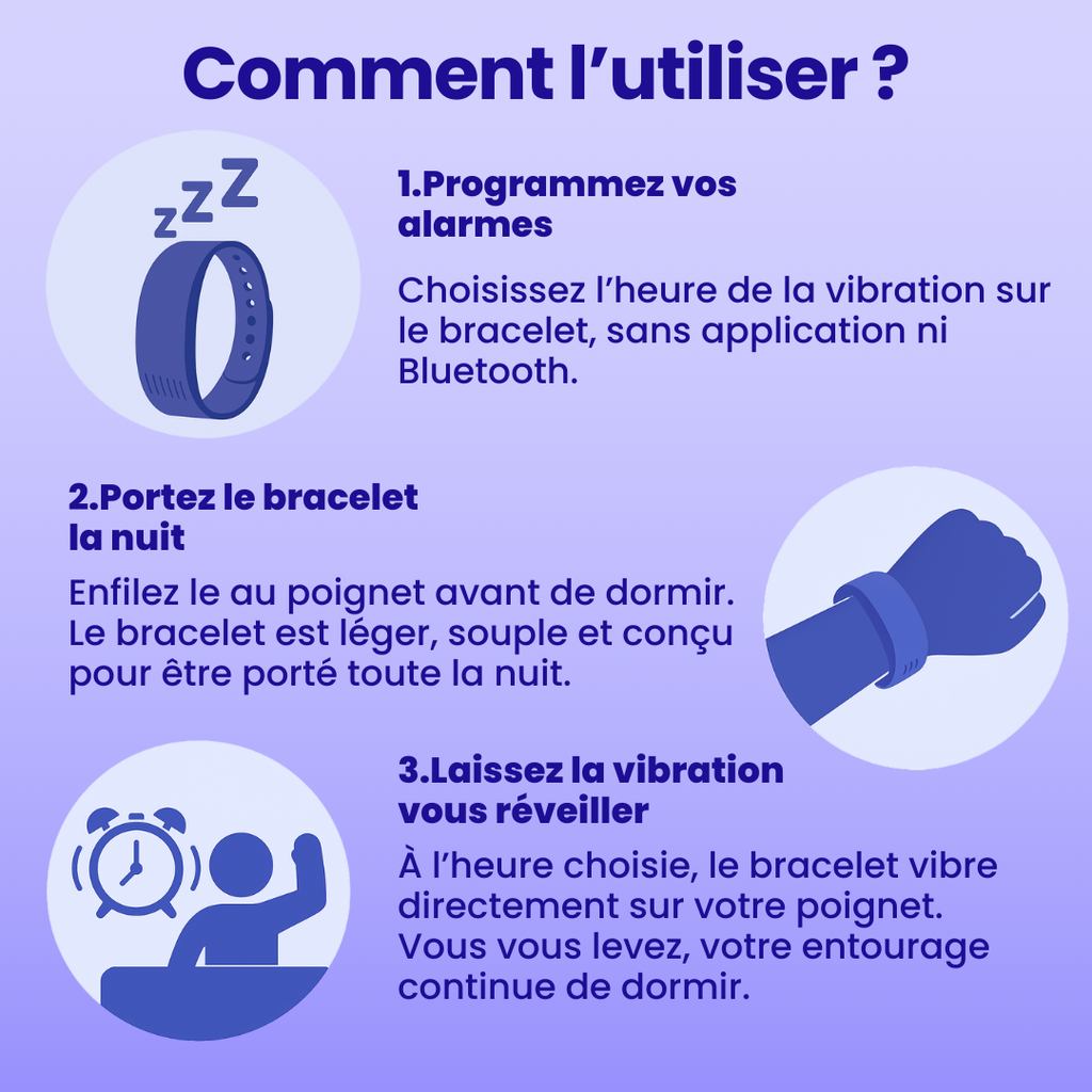 Bracelet réveil vibrant Silensia