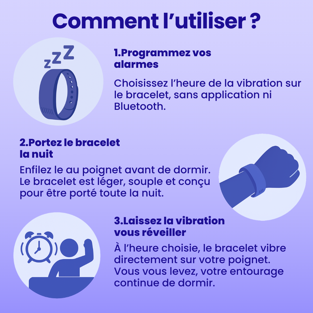 Bracelet réveil vibrant Silensia